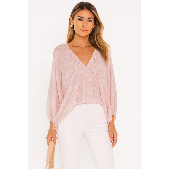 Tularosa Nola Top Dylan Orchid Floral Pink Blouse Size Medium - Picture 1 of 7